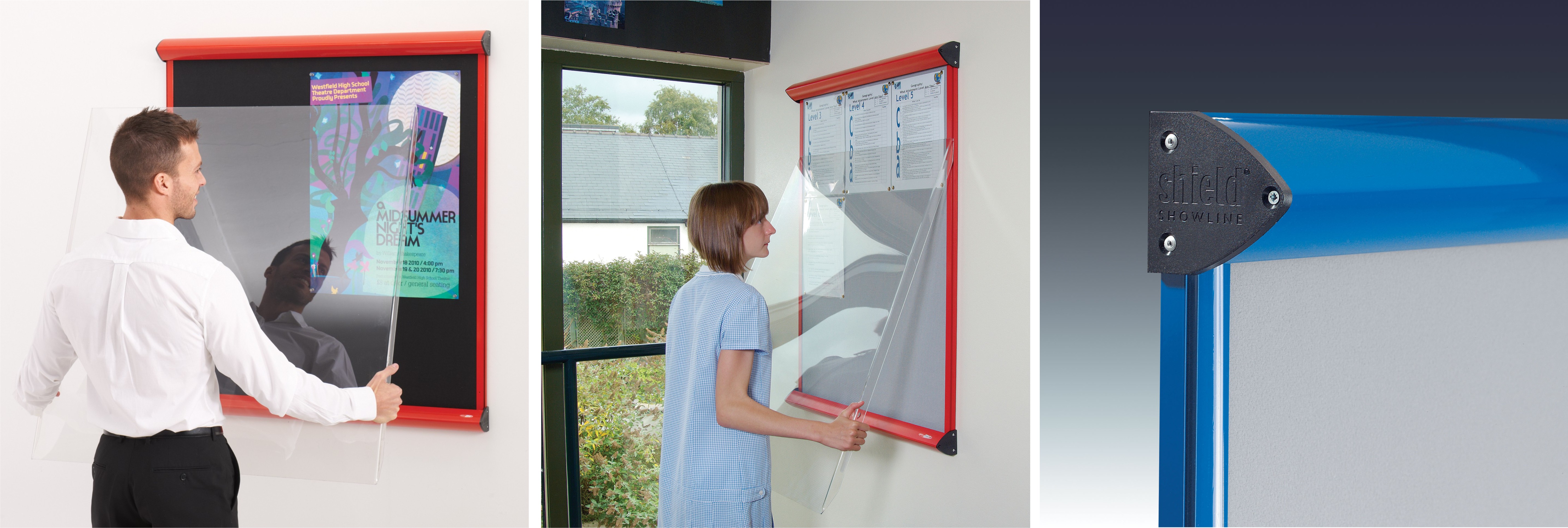 Shield Showline Solo Lift Off Door Notice Board